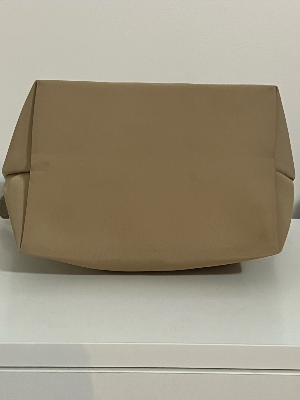 NWOT Authentic Longchamp Taupe Satchel Bag w/ Gold Hardware Metallic Leather - Picture 8 of 14